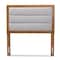 Baxton Studio Dexter Modern Light Grey Fabric Upholstered and Walnut Brown Finished Wood Headboard-Twin 191-11530-ZORO - alternate 2